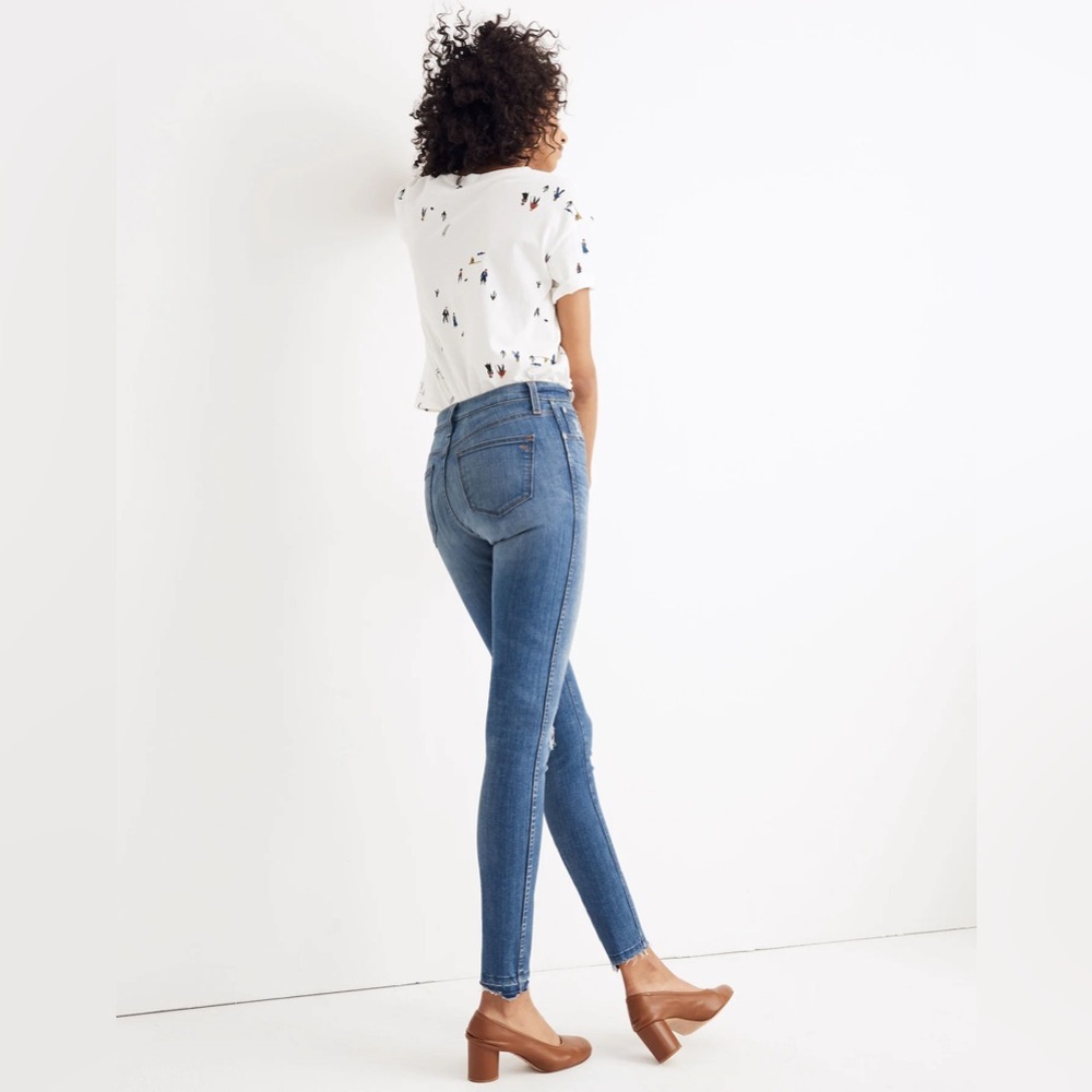 MADEWELL 10" High-Rise Skinny Jeans: Drop Step-Hem Edition - Picture 3 of 12
